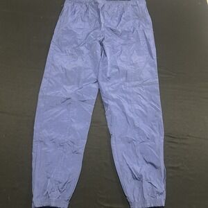 Vintage Nylon Reebok Pants Men's Medium Blue Zipper Ankles